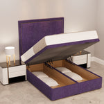 Luna Studded Ottoman Bed Open up - D Sleep